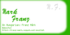 mark franz business card